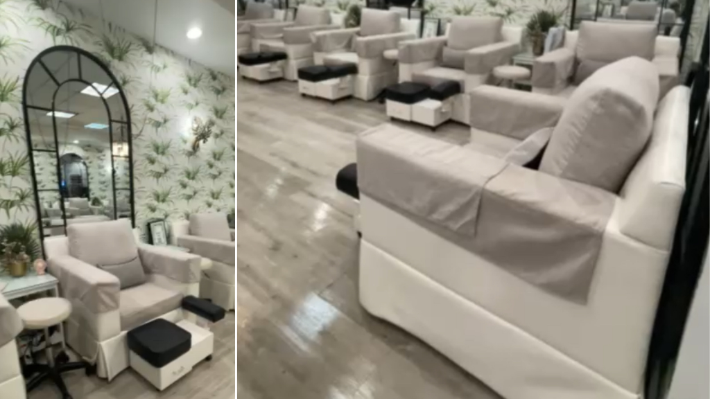 Modern corporate office lobby space